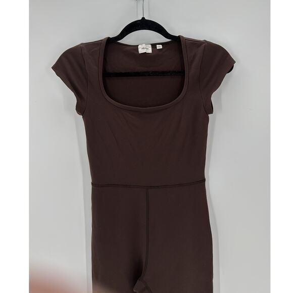 Wilfred Free Theodora Jumpsuit square neck cap sleeve sweat wicking size XS - Picture 4 of 7